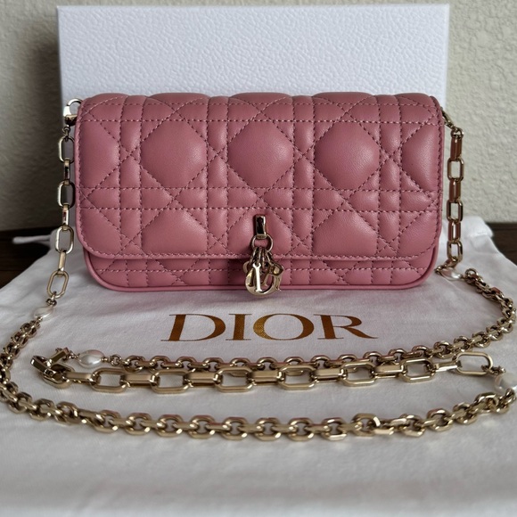 DIOR My Dior Lambskin Leather Phone Crossbody Bag - Picture 7 of 7